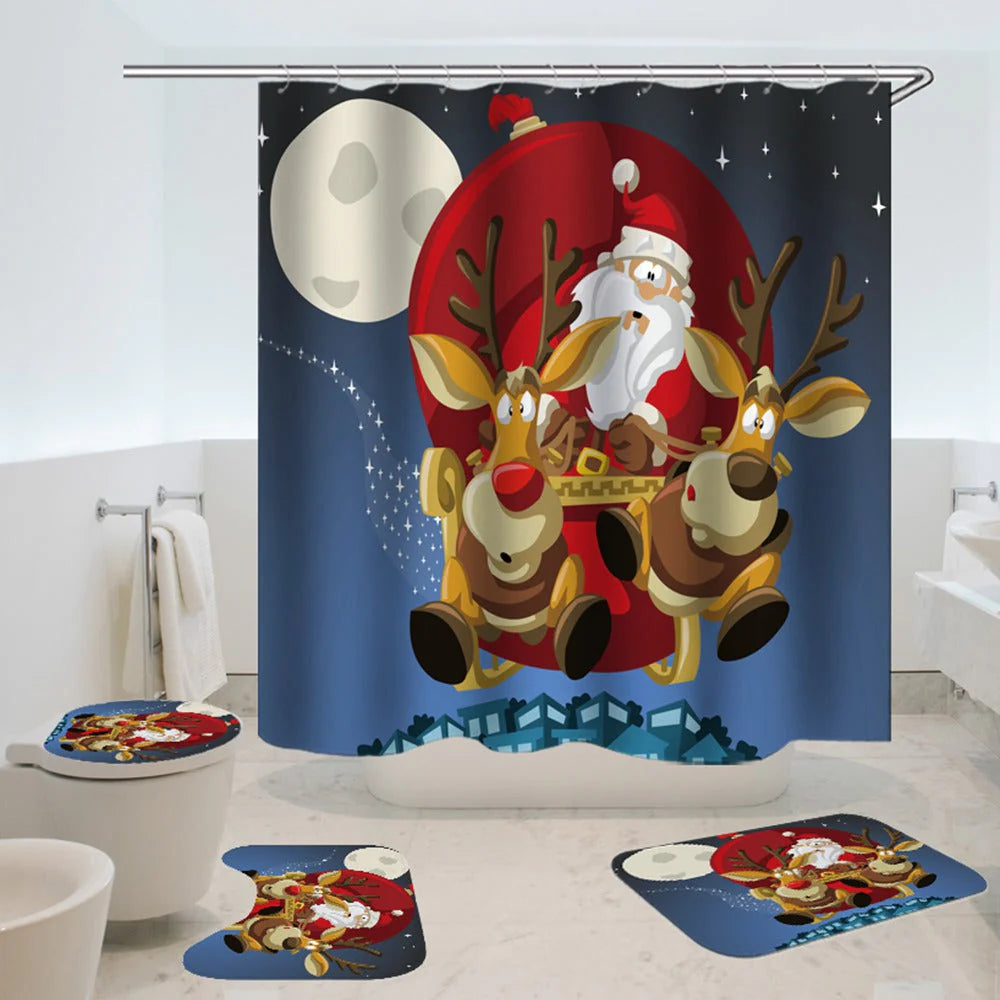 christmas shower curtains
