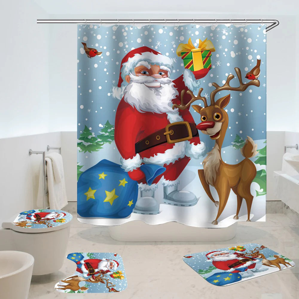 christmas shower curtains