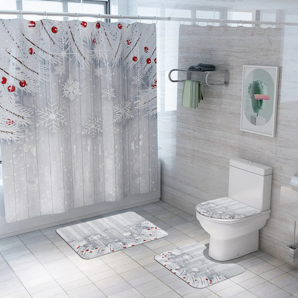 christmas shower curtains