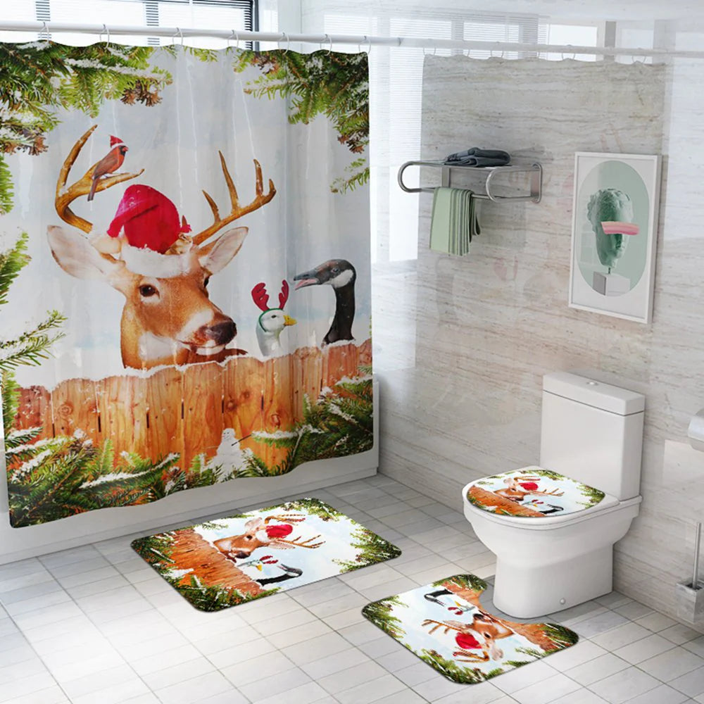 christmas shower curtains
