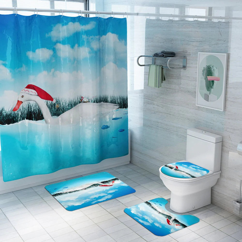 christmas shower curtains