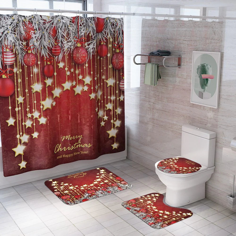 christmas shower curtains