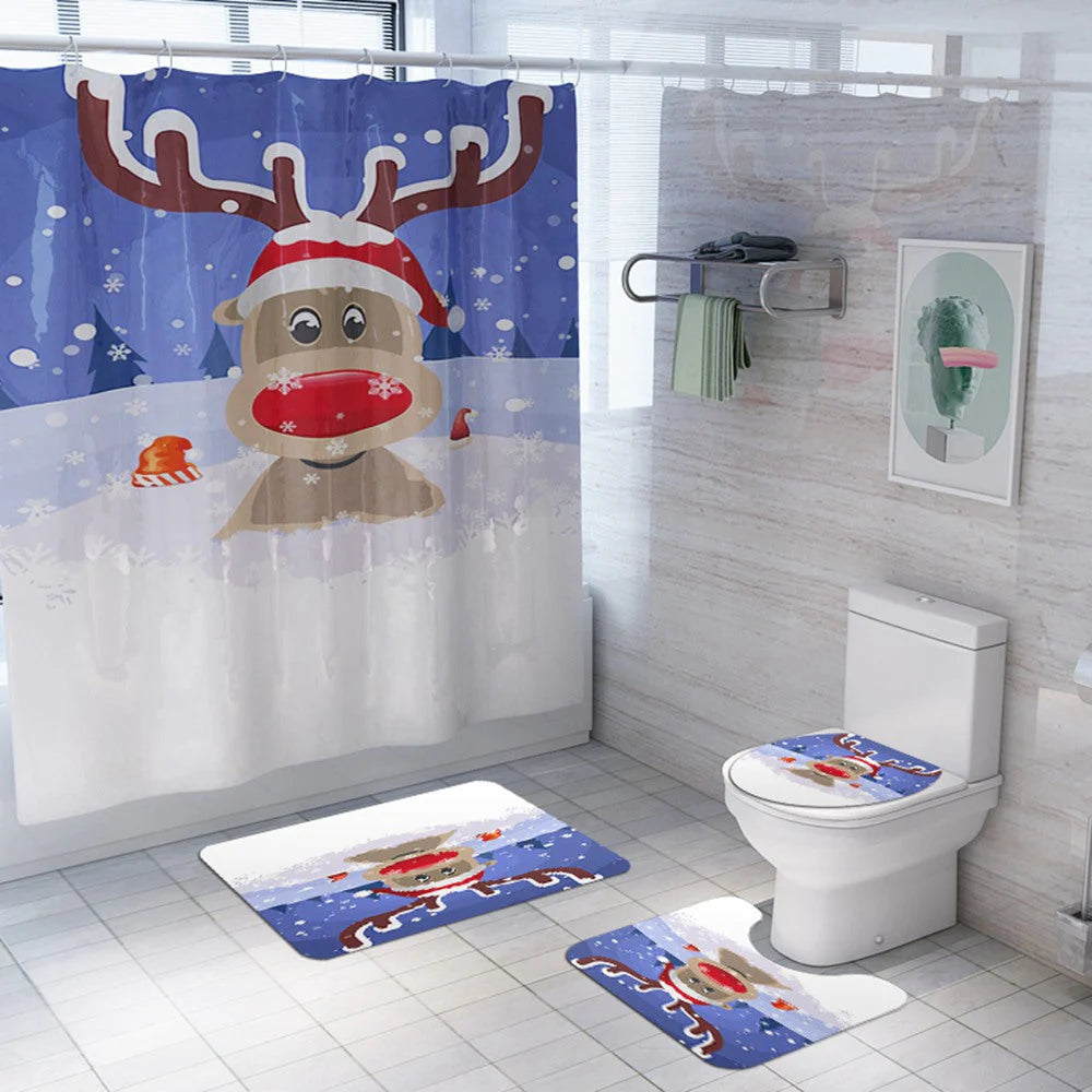 christmas shower curtains