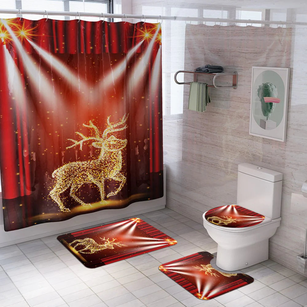 christmas shower curtains