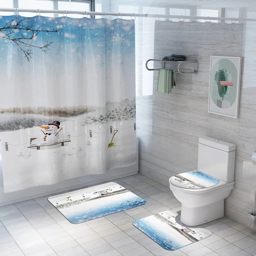 christmas shower curtains