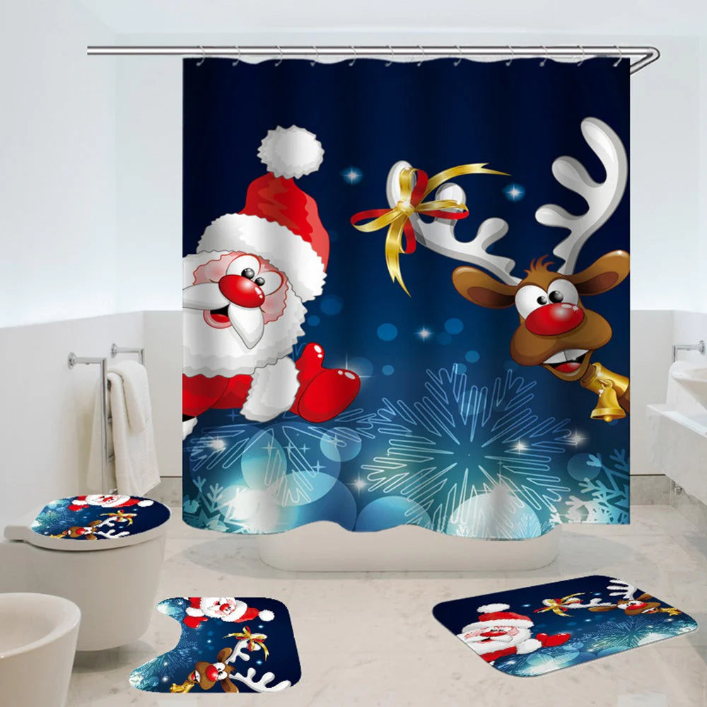 christmas shower curtains