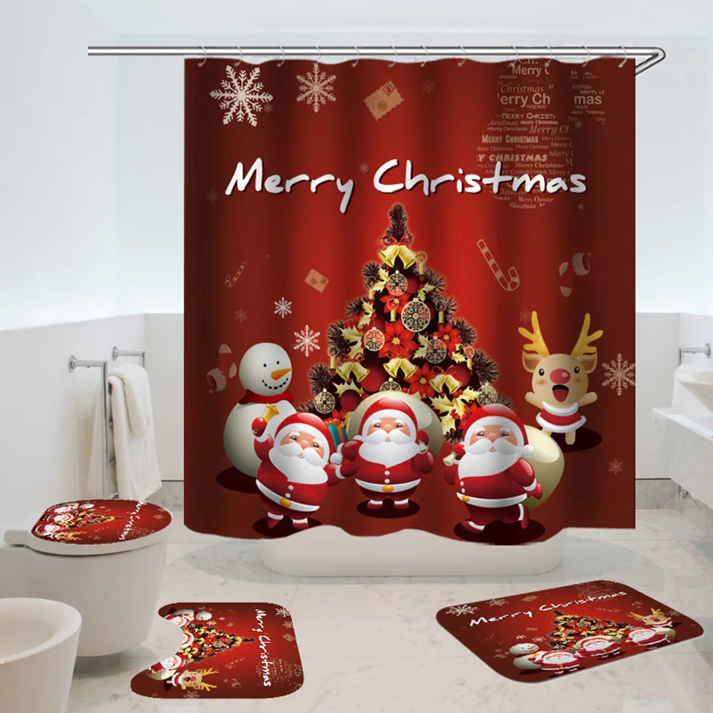 christmas shower curtains