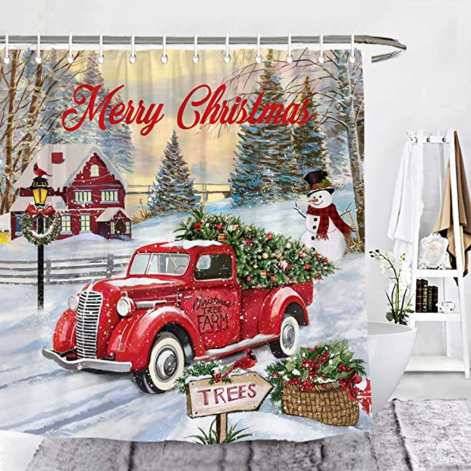 christmas shower curtains