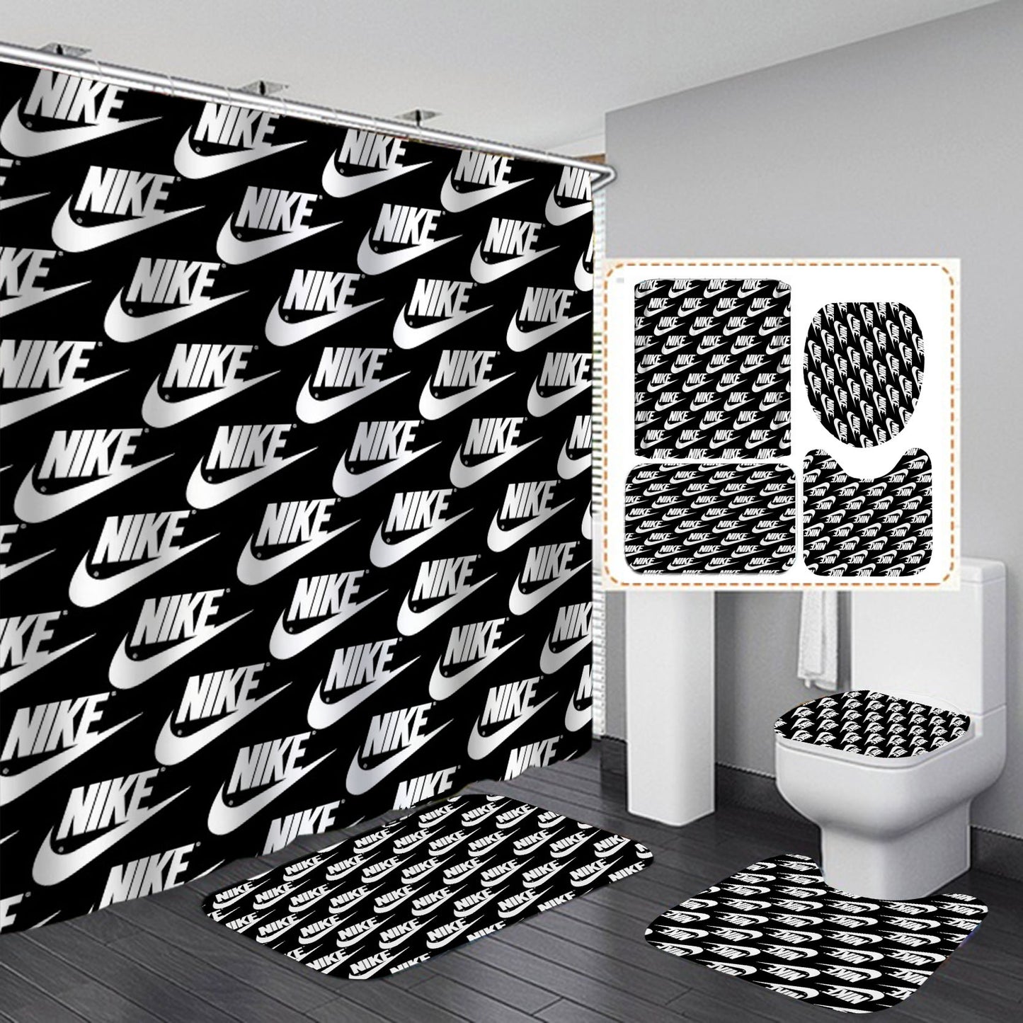 nike shower curtain
