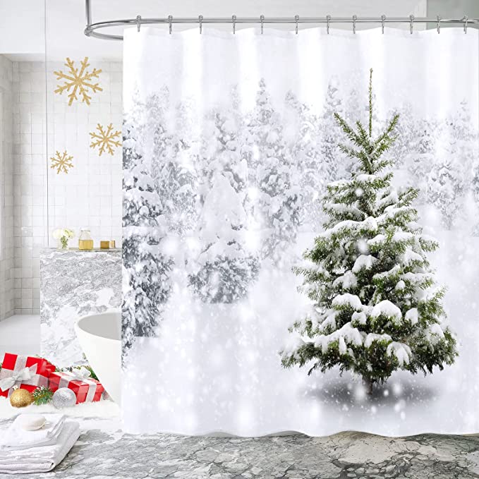 christmas shower curtains