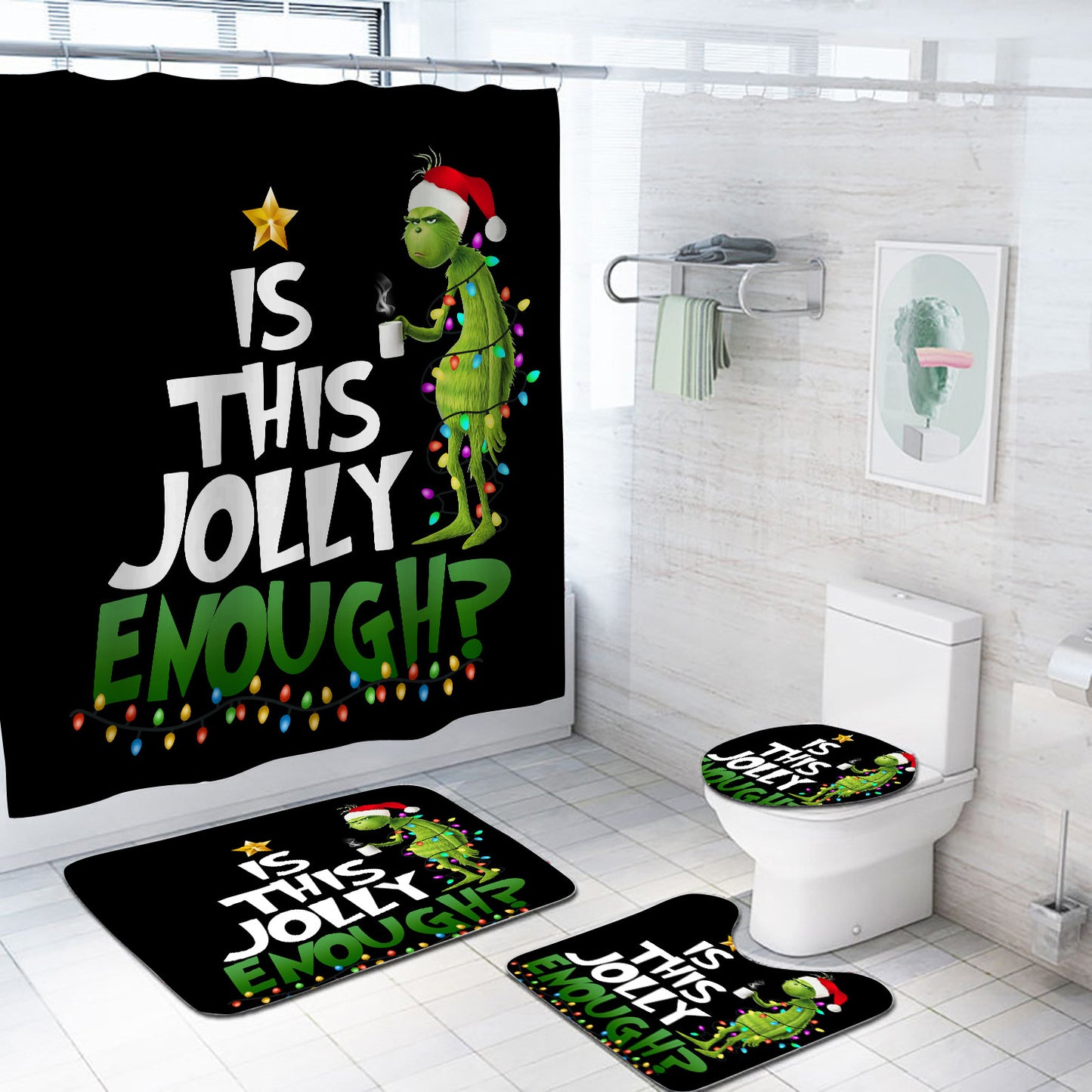 grinch bathroom set