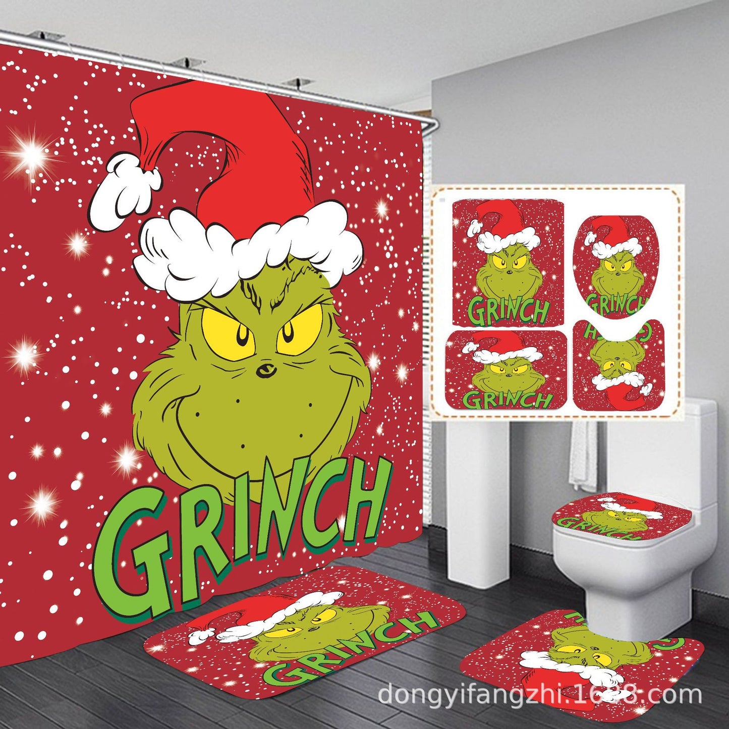 grinch bathroom set