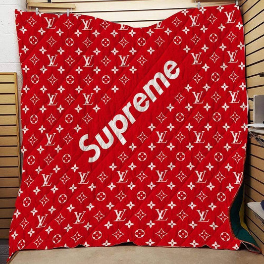 Louis Vuitton blanket Supreme Red Small Logo