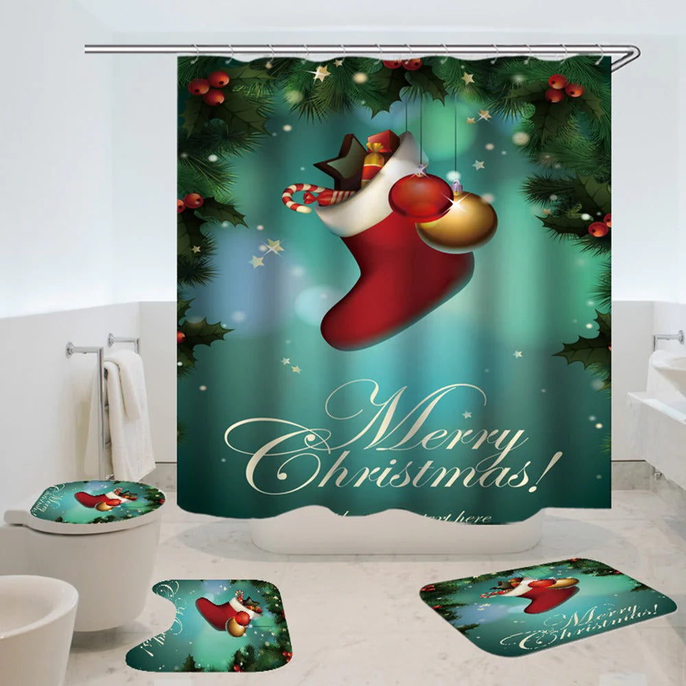 christmas shower curtains