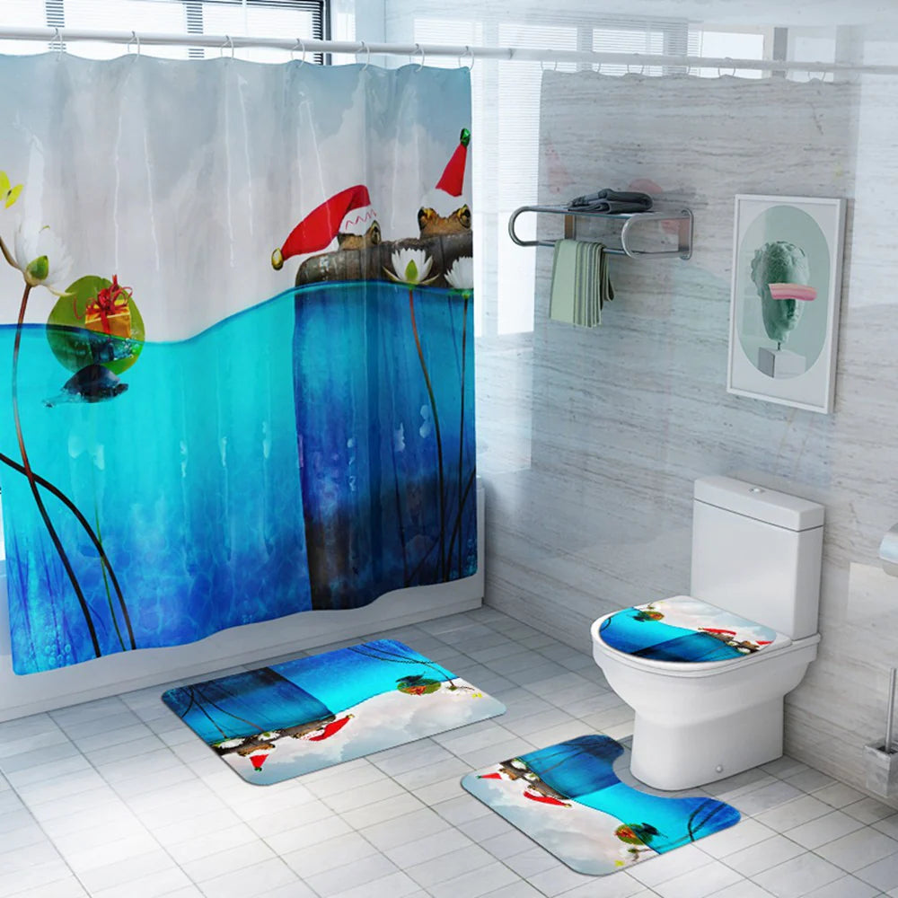 christmas shower curtains