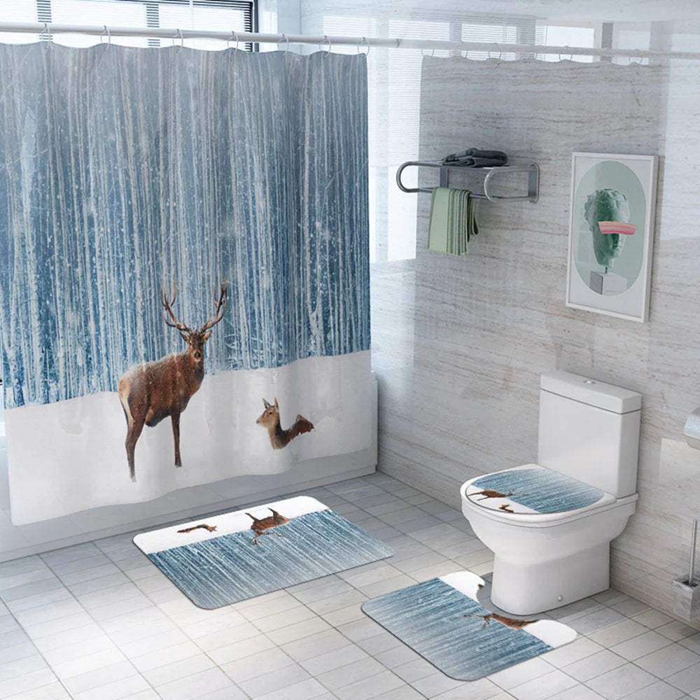 christmas shower curtains