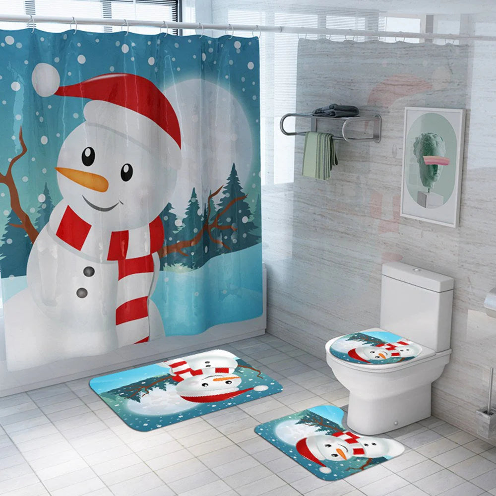christmas shower curtains

