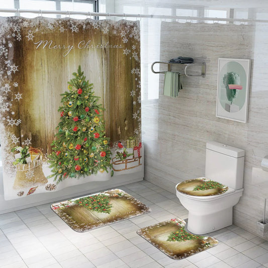 christmas shower curtains