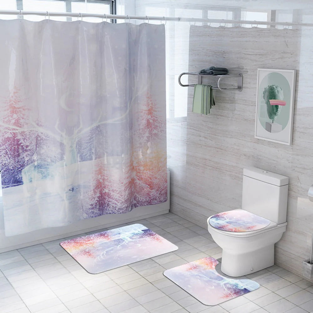 christmas shower curtains