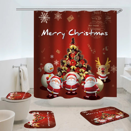 christmas shower curtains
