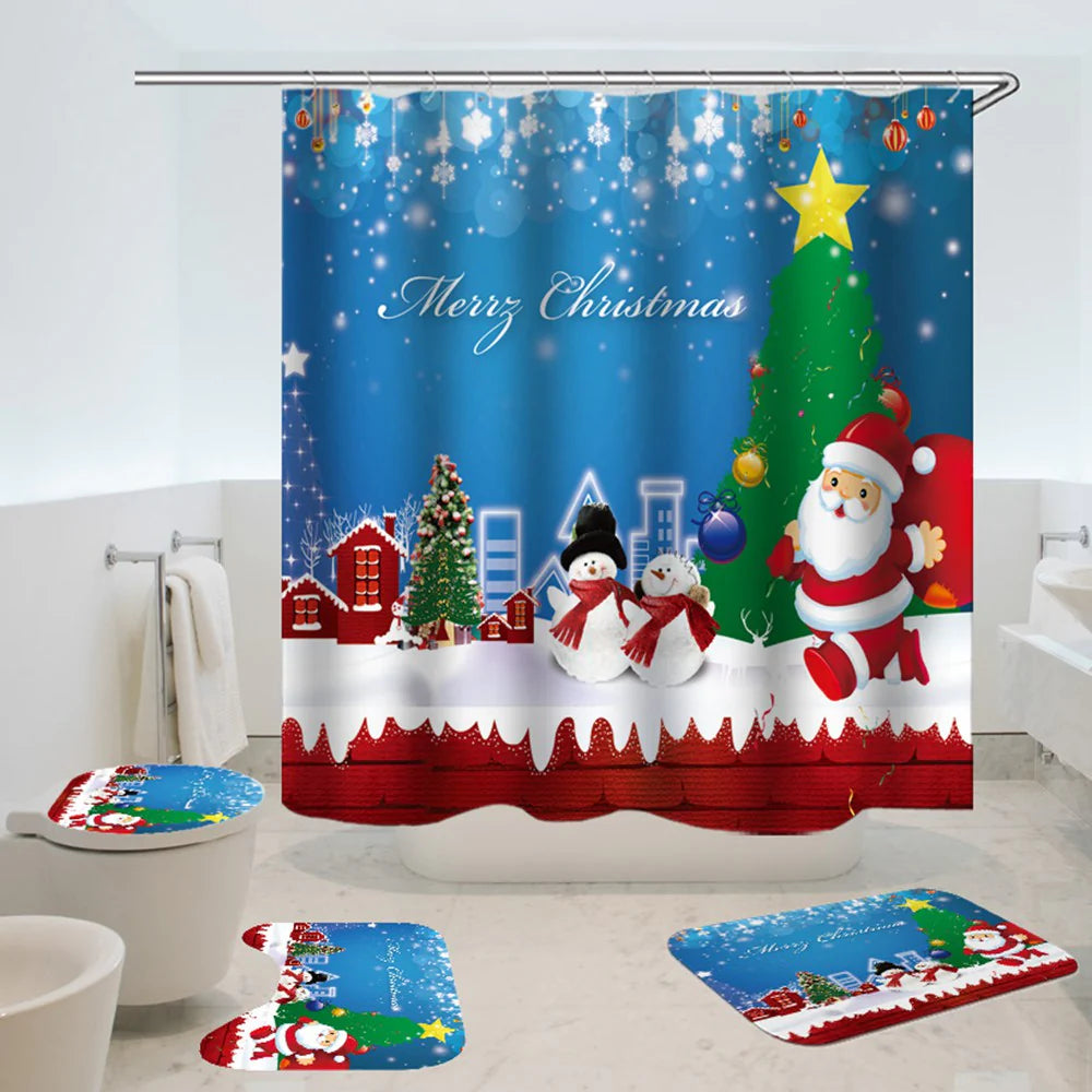 christmas shower curtains