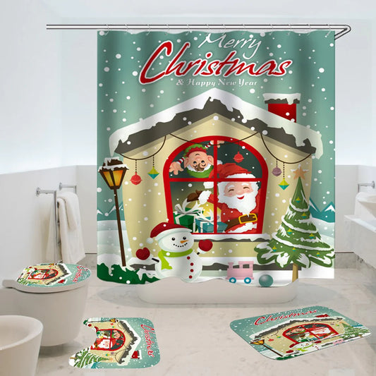 christmas shower curtains