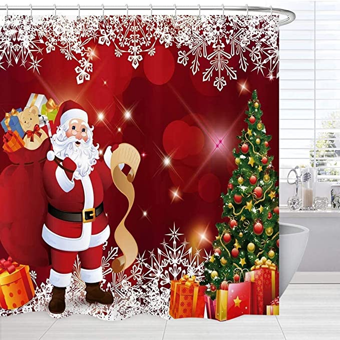 christmas shower curtains