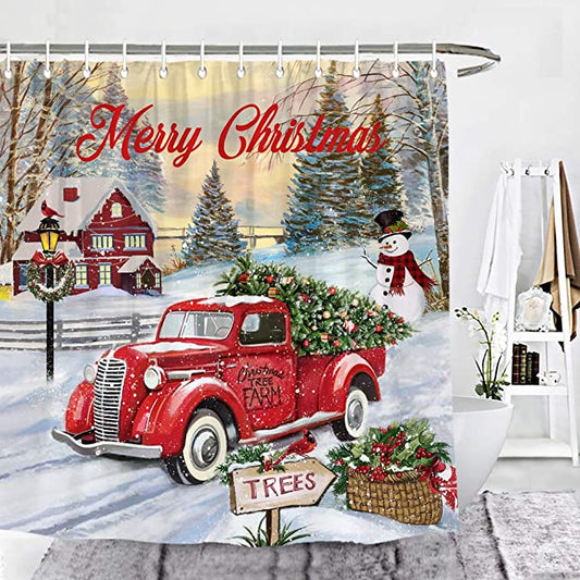 christmas shower curtains