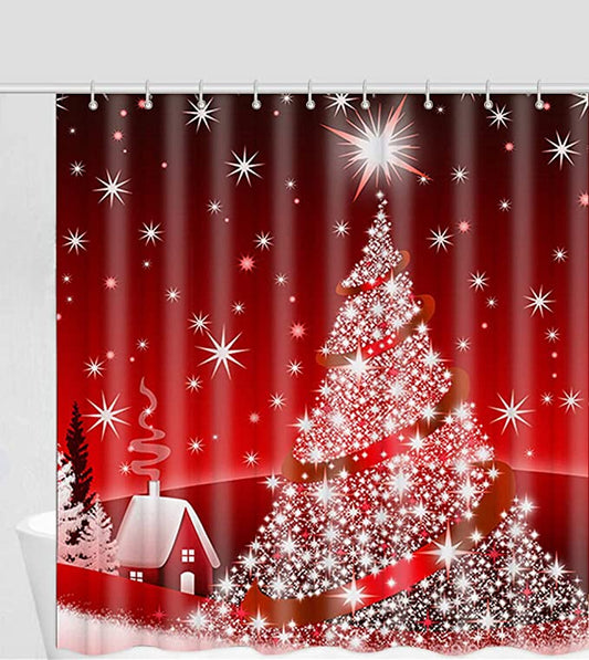 christmas shower curtains

