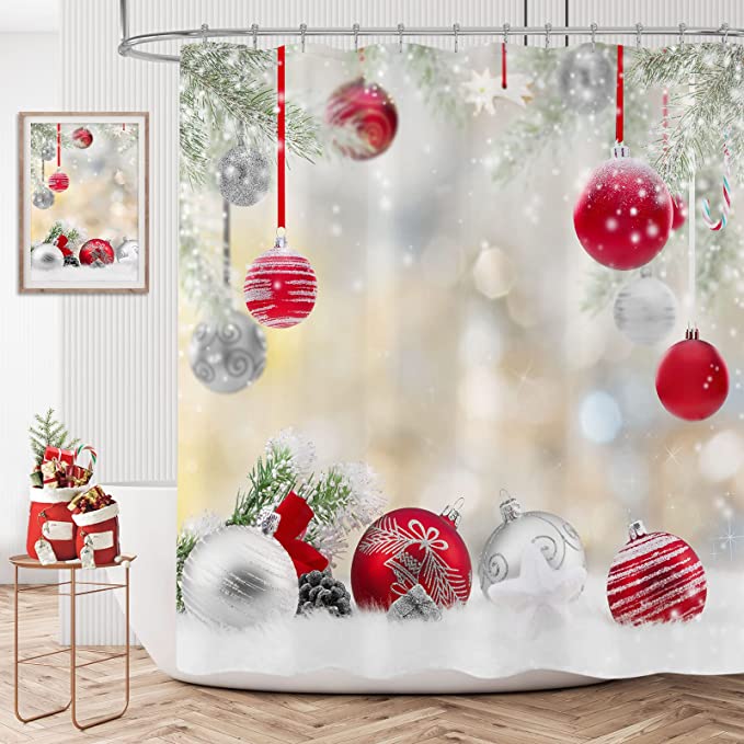 christmas shower curtains