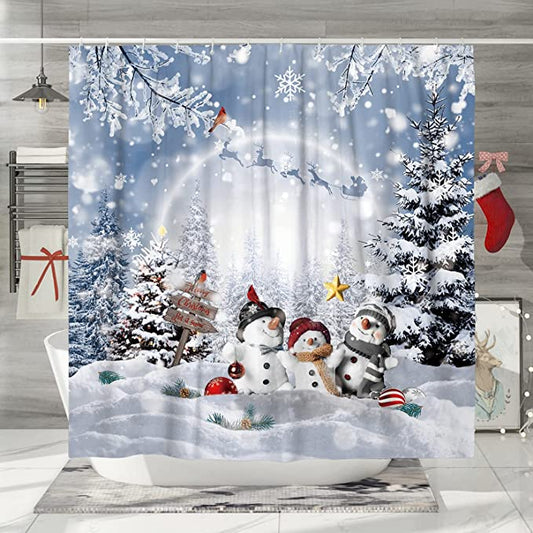 christmas shower curtains