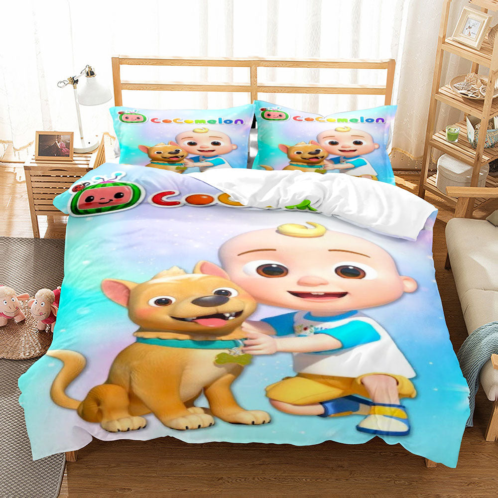 cocomelon bed set with dog