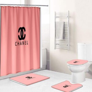 Chanel shower curtain Pink and white