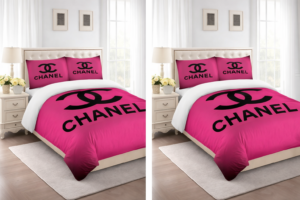 Chanel bed set luxury pink designer comforter set