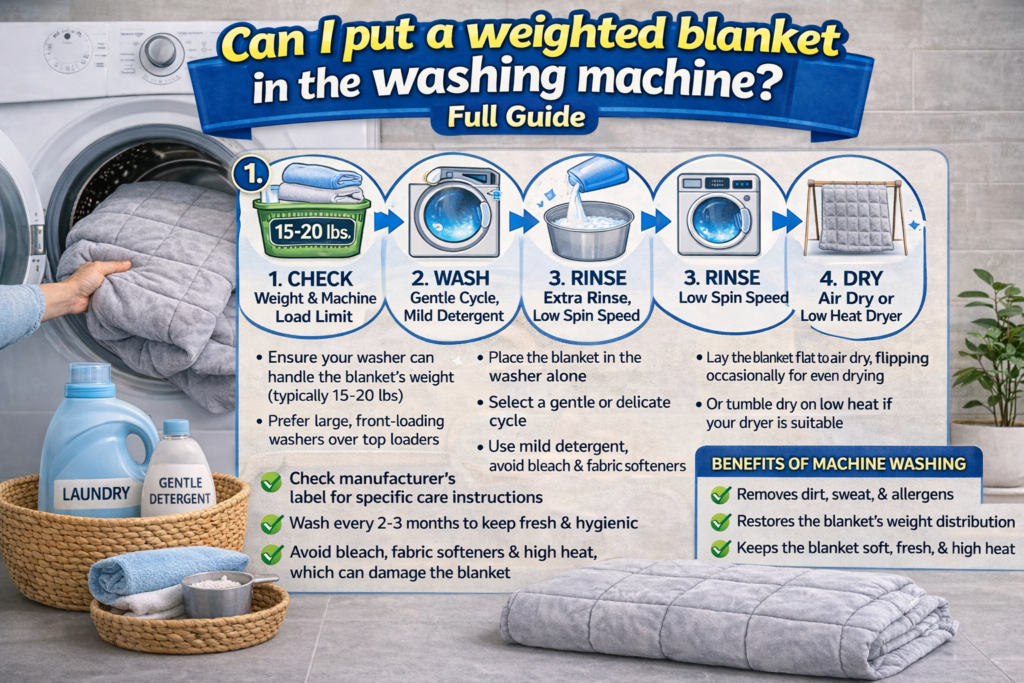 can i put a weighted blanket in the washing machine full Guide