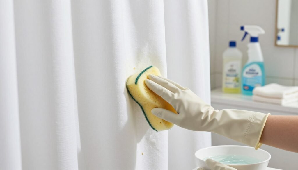 how to clean a fabric shower curtain liner