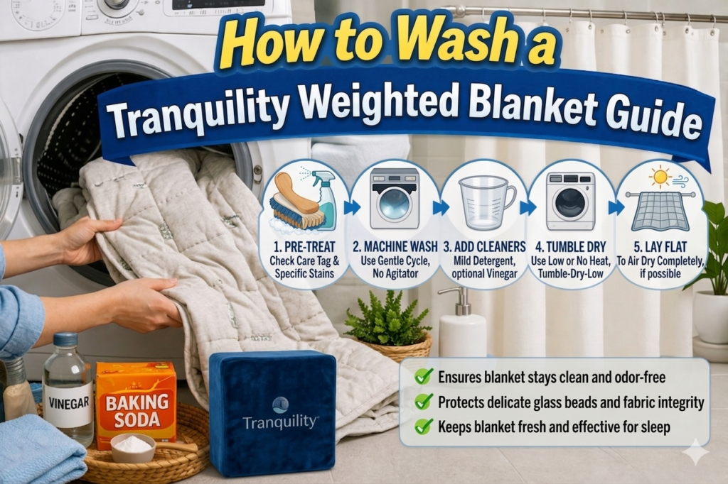 how to wash a tranquility weighted blanket guide step by step