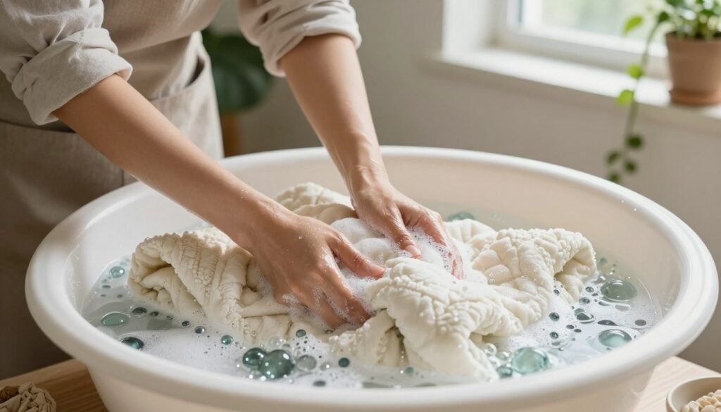 how to wash weighted blanket with glass beads