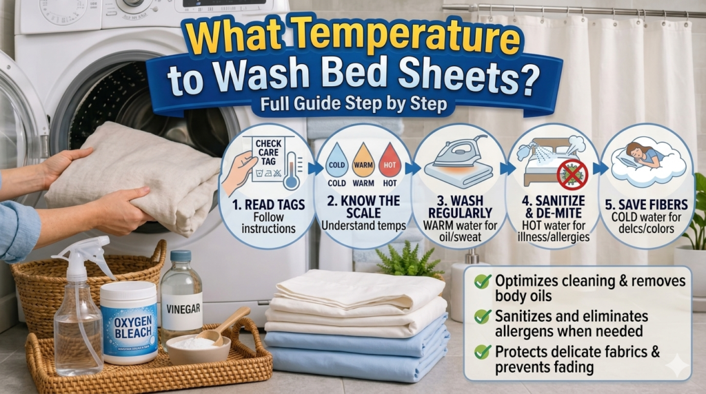 what temperature to wash bed sheets Full guide step by step